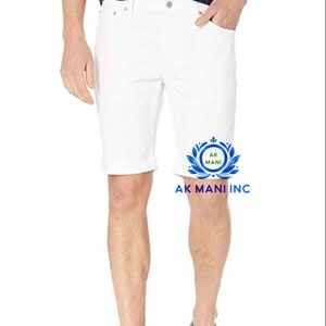 Mens leather shorts White Casual 5 Pockets Zipper Fly Cow Leather Shorts NEW