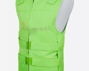 Unisex Light Green CORDURA® Fabric - Bulletproof Style Motorcycle Vest