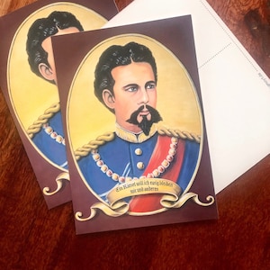 Roi Louis | Carte postale | Décoration | Peinture | peinture | Mur de galerie | Roi de Bavière | Roi Kini