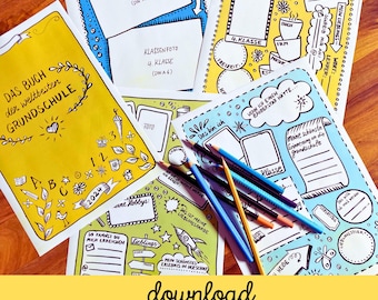 Primary School | Farewell Book | Friendship Book | Farewell Gift for Children and Teachers | Memories | Download | Color & Black & White