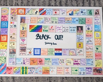 Custom Lets Get Drunk Blackout Drinking Board Game Etsy