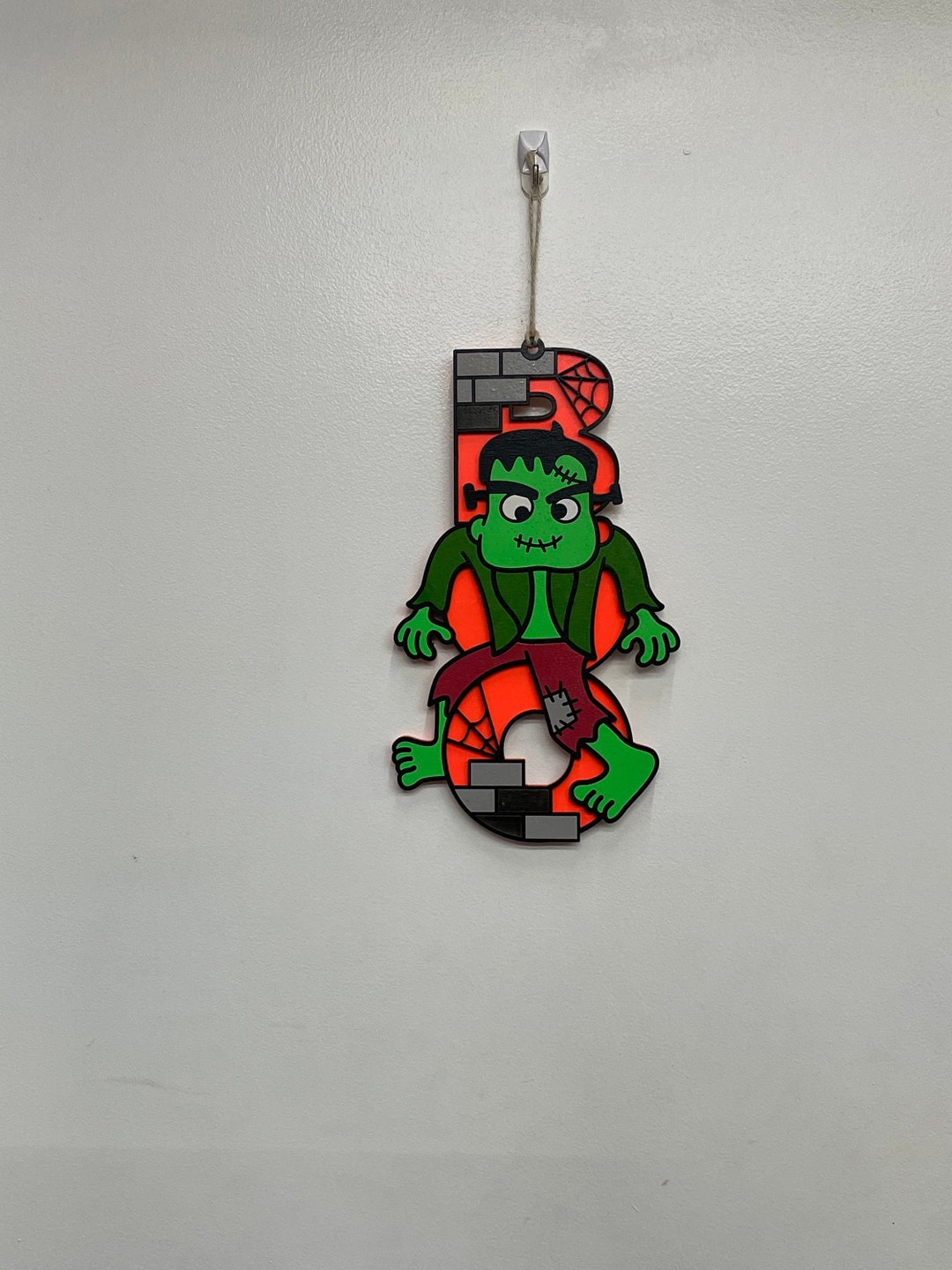 Frankenstein Boo Halloween 3D Lasercut Door Hanger Decoration - Etsy