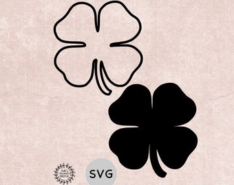 Four Leaf Clovers SVG, St. Patricks Day SVG, Lucky SVG,  Clover Cut File, Cricut Cut File, Good Luck Charm Svg, Irish Theme