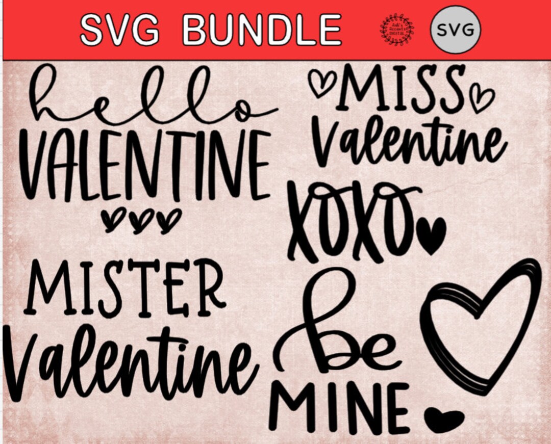 Valentines Day SVG Bundle, Love Cricut Cut Files, SVG Cut Files ...