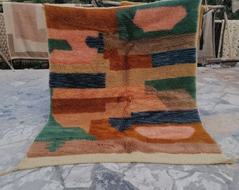 3.9x4.9Moroccan rug- Beni ourain rug- Custom wool rug- Moroccan rug- rug- Moroccan rug- Custom rug- Berber rug- Beni Rug-Handmade,rugs mul