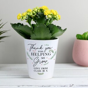 Personalised 'Thank You For Helping Me Grow' Plant Pot