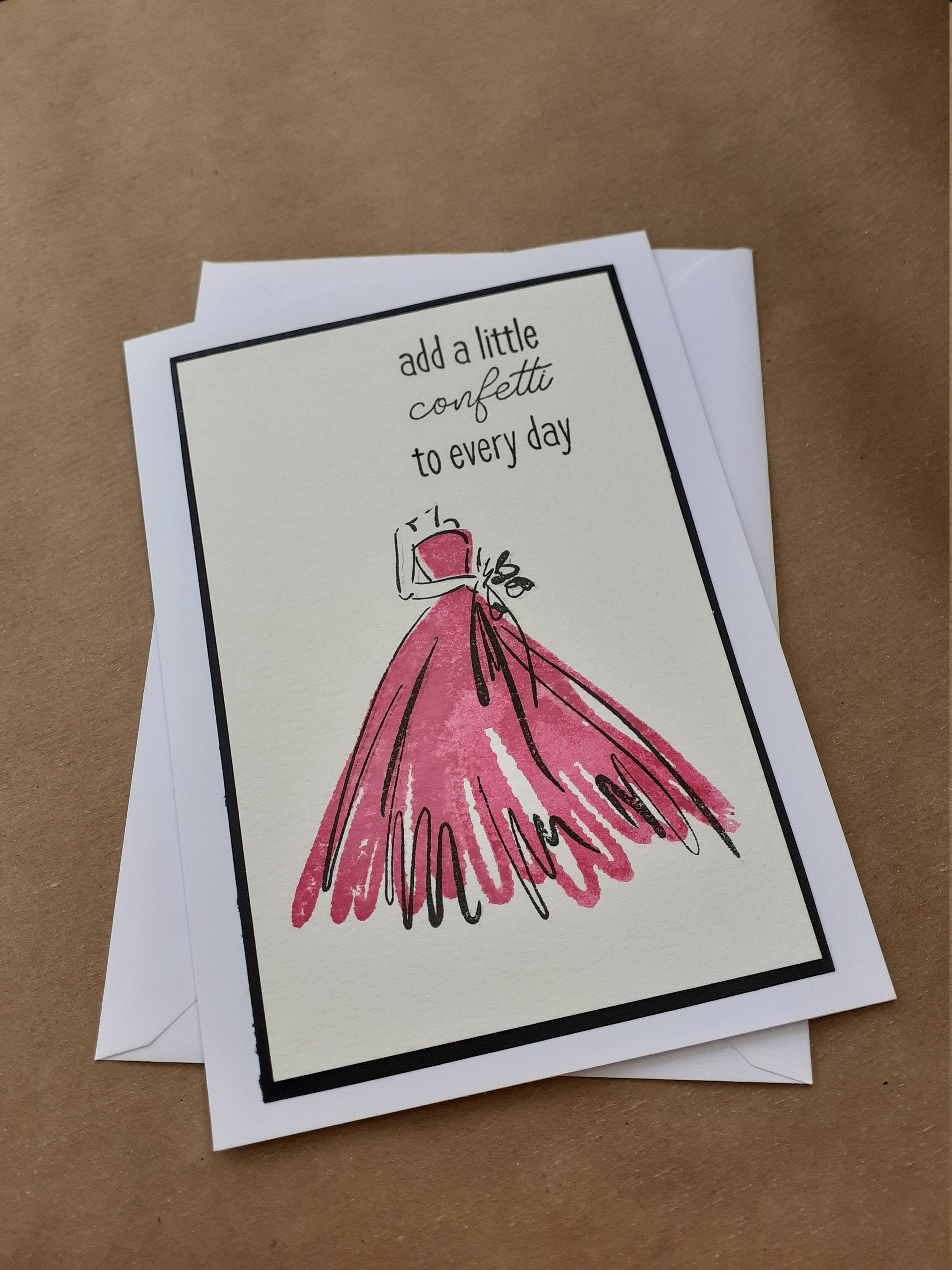 Greetings Card Handcrafted 7x5. Blank Insert for Etsy