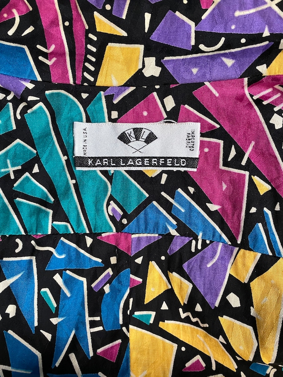 vintage late 1980s Karl Lagerfeld printed cotton j
