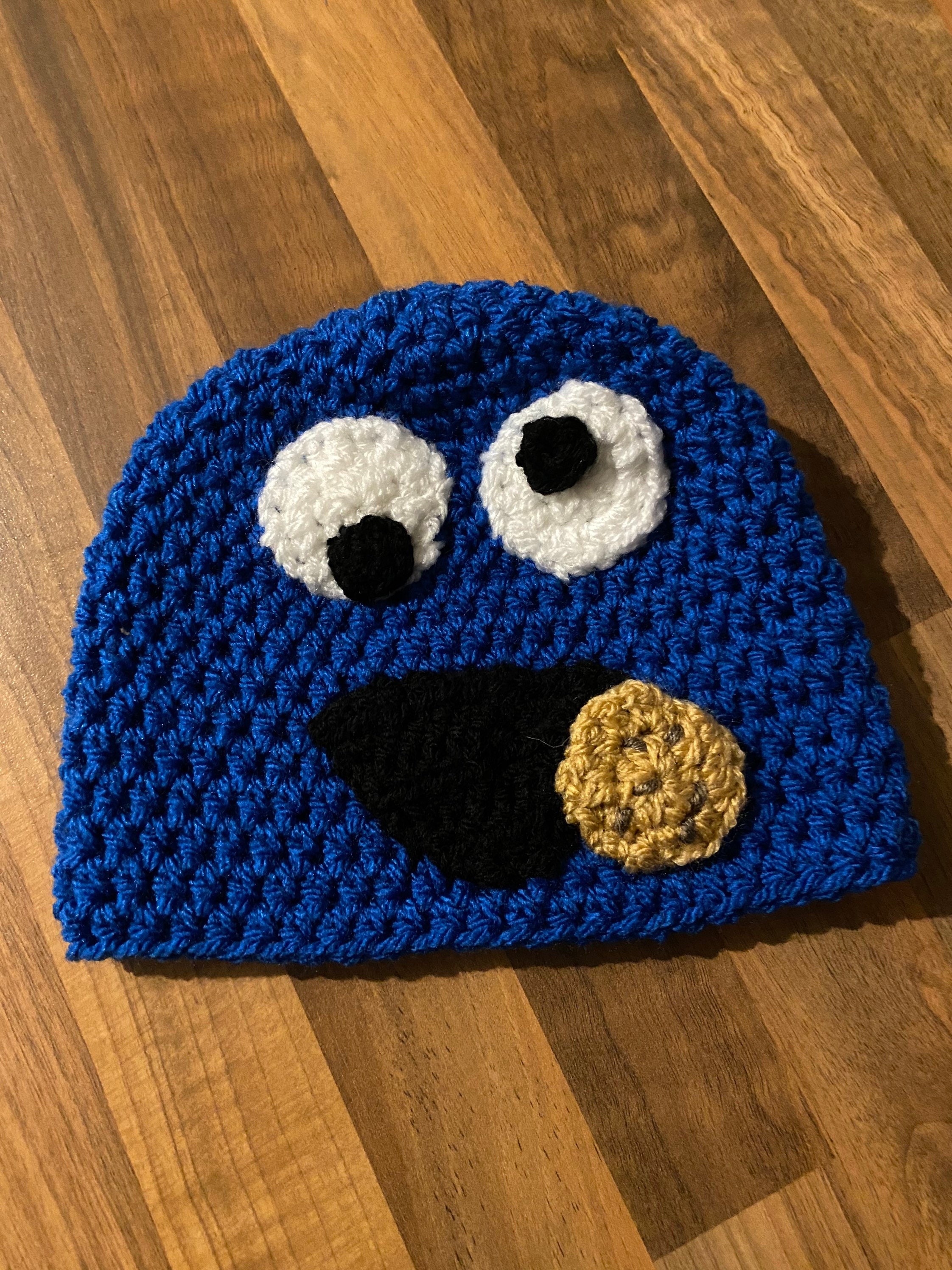 Crochet Character Monster With Cookie Hat Etsy UK