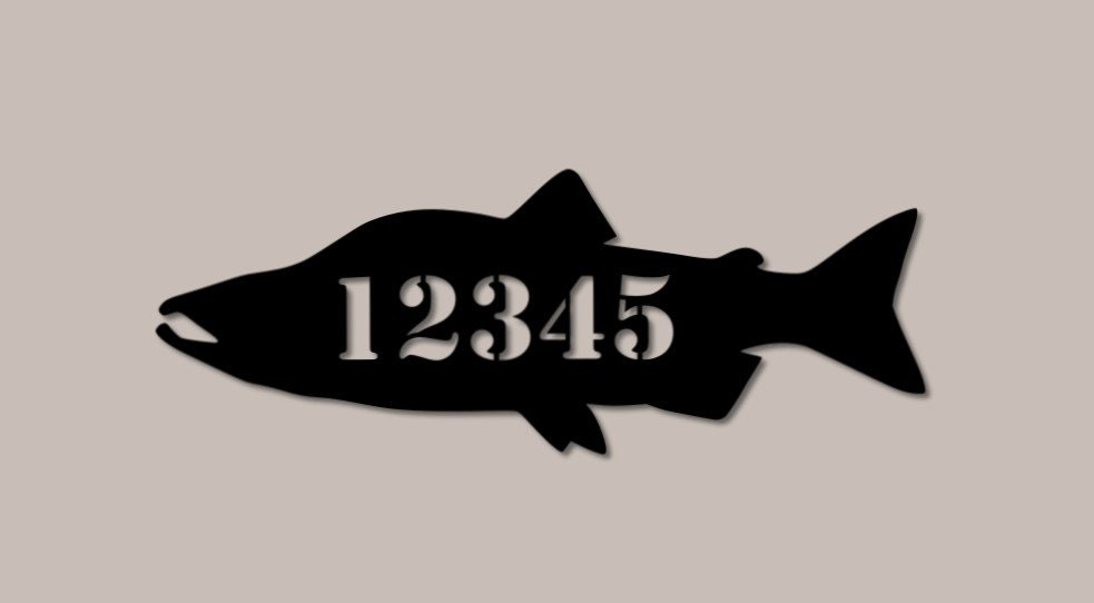 Custom Fish Address Sign Etsy