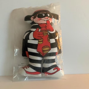 Vintage McDonalds Hamburglar 1987 Cloth Doll New in Original Sealed Pkg 13&quot; Tall