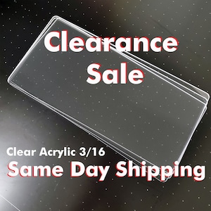 Clear Acrylic Sheets  3/16 (4.5mm) - Small sheets of plexiglass - Clearence Sale - Acrylic Pieces - Clear Plexiglass