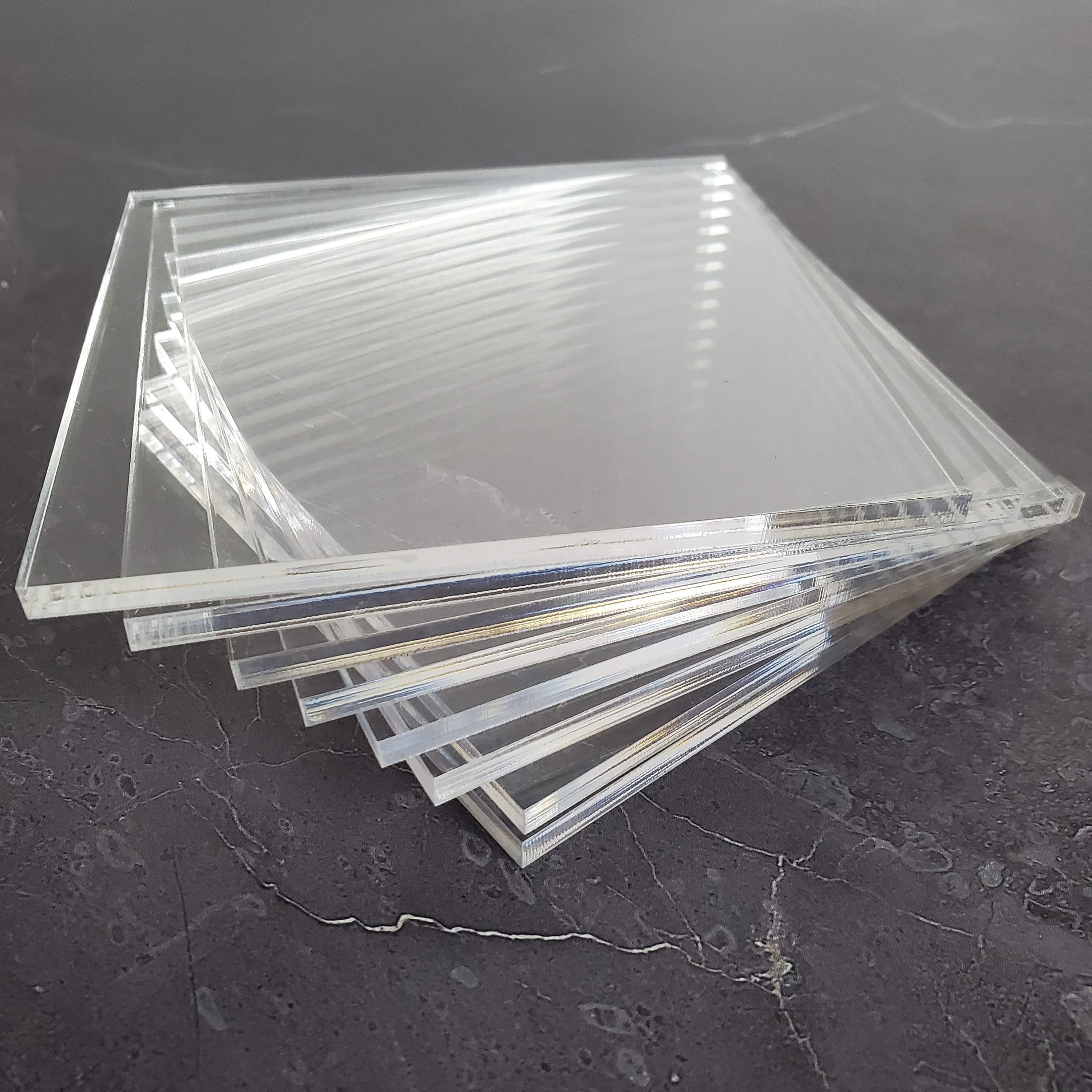 Sheets of Clear Cast Acrylic/plexiglass 3/16 4.5mm Small Sheets of