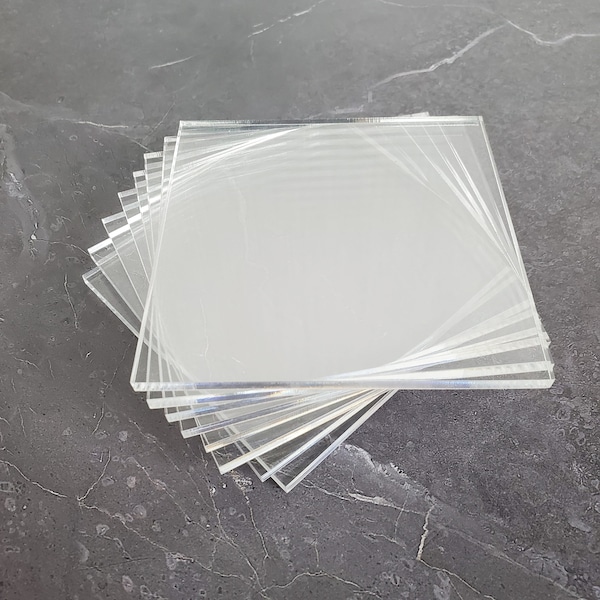 Sheets of Clear Cast Acrylic/Plexiglass  3/16 (4.5mm) - Small sheets of plexiglass - Clearence Sale - Acrylic Pieces - Clear Plexiglass