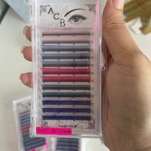 Color lashes D curl