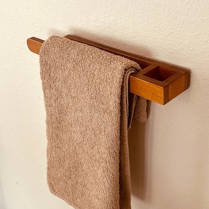 Modern bathroom kitchen wood towel rack, Minimalist wooden towel holder, Wall Mounted Towel Rack, Bathroom Accessories, Express Shipping!