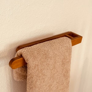 Modern Bathroom Kitchen Wood Towel Rack, Minimalist Wooden Towel Holder ...