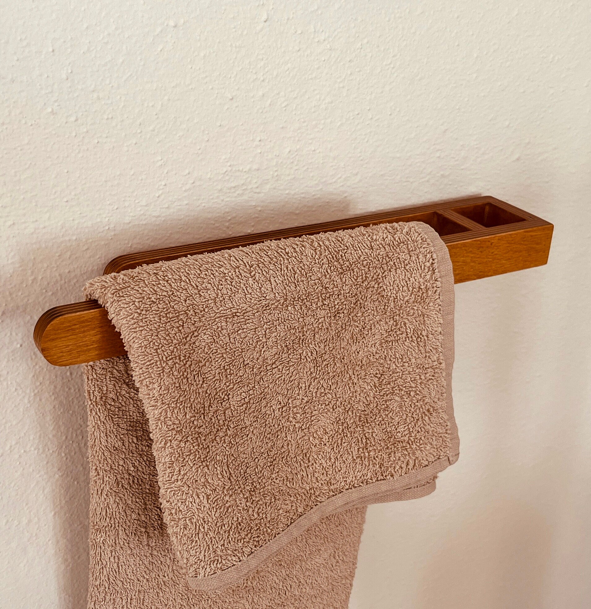 Modern Bathroom Kitchen Wood Towel Rack Minimalist Wooden - Etsy