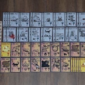 Jeu de cartes Inscryption avec boîte en bois 206 cartes plastifiées et tapis de jeu Entièrement adapté pour 2 joueurs image 6