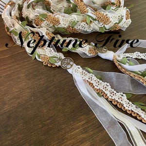 Handmade Handfasting Cord: Celtic Wedding Ribbon with Charms