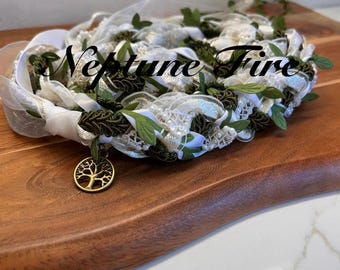 Handmade Handfasting Cord: Celtic Wedding Ribbon with Charms