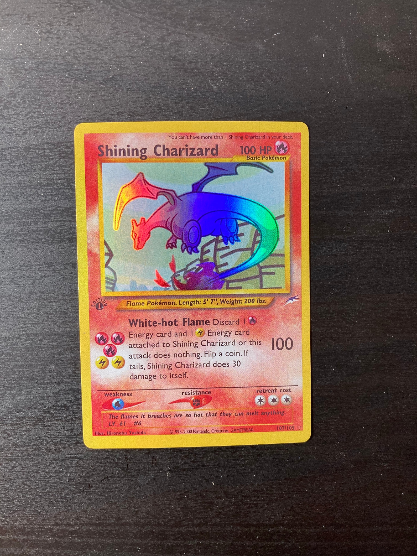 Holographic Shining Charizard 1st Edition Custom Made Pokemon Etsy
