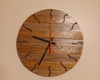 12.5" Wall Clock in Reclaimed Curved Wood