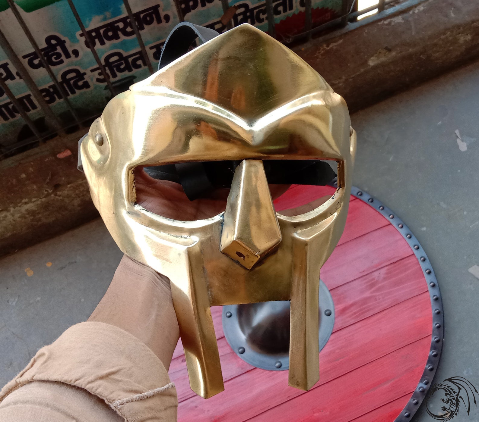 New MF Doom Gladiator Mask Mad-villain Golden Finish | Etsy