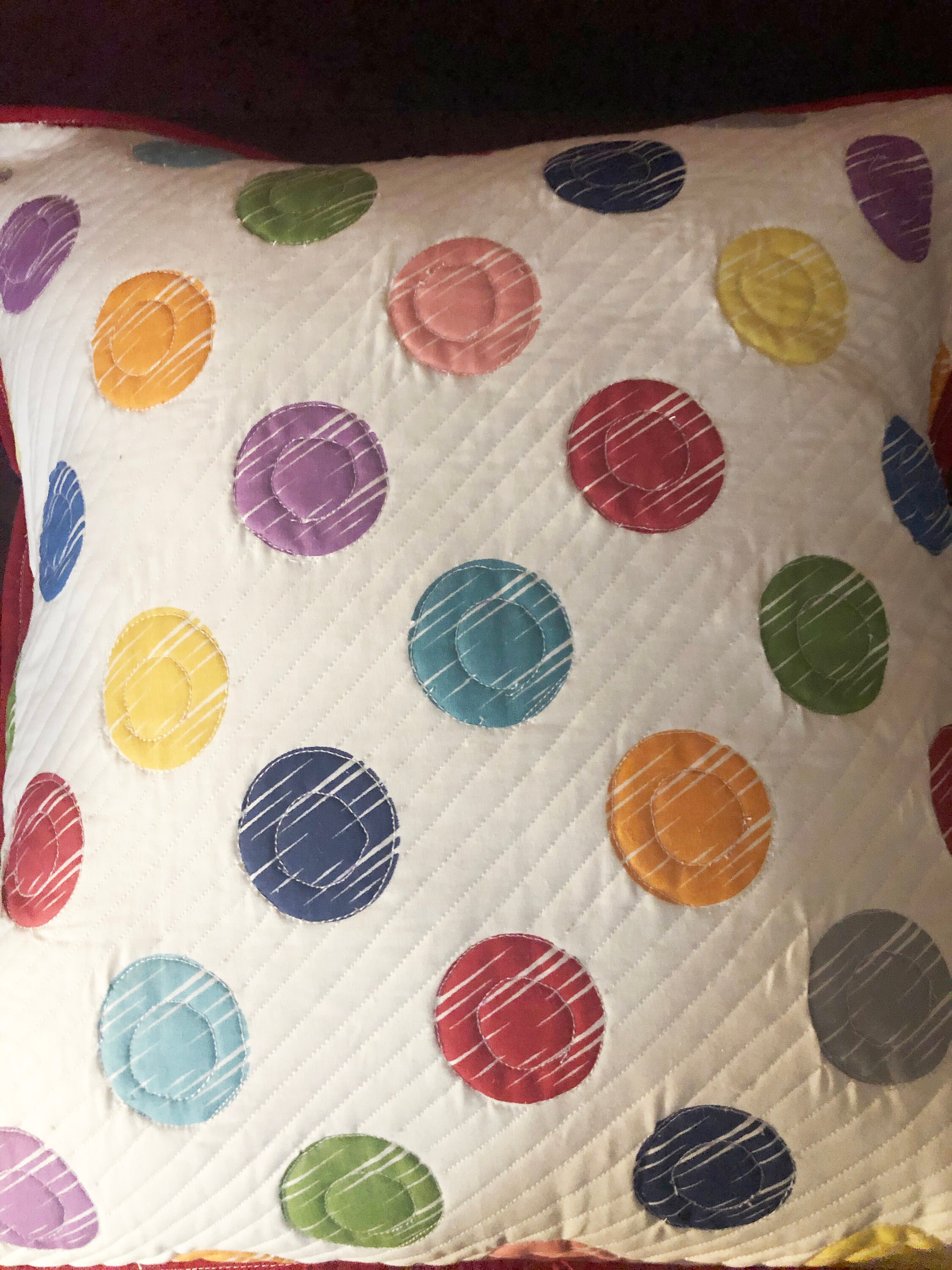 Quilted Circle Throw Pillow Etsy