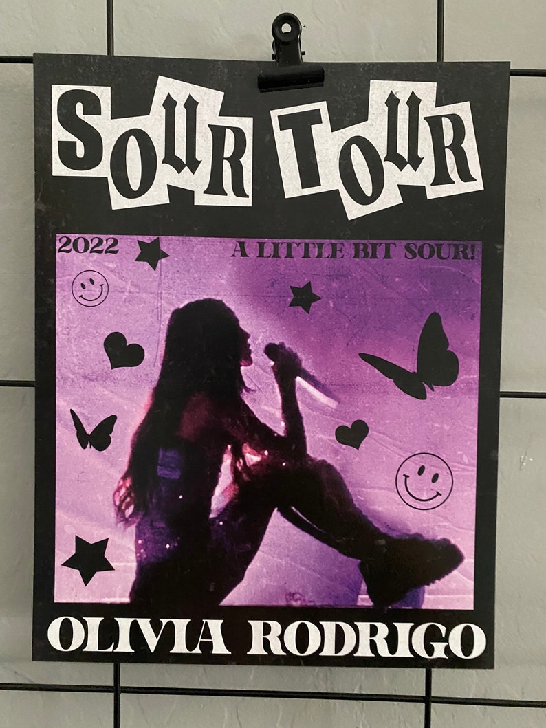 Olivia Rodrigo Sour Tour A Little Bit Sour Inspired Purple Poster! 