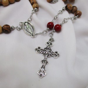 Custom Full-Size Rosary with Virgin Mary Centerpiece & Crucifix beads beaded
