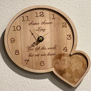 1 heart clock digital svg laser file, svg cut file
