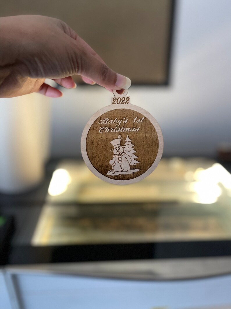 Babys First Christmas 2022 Babys First Christmas Ornaments 2022 Custom Ornaments Round Etsy UK