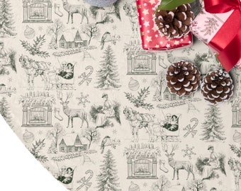 Win green christmas tree skirt