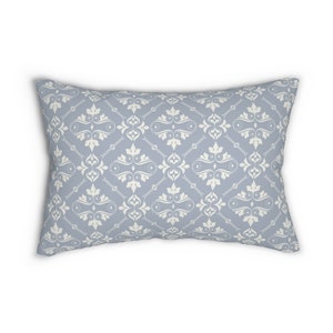 Vintage Blue Lumbar Pillow 14x20