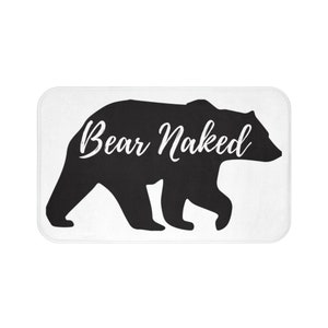Bear Naked Bath Mat - Bathroom Home Decor