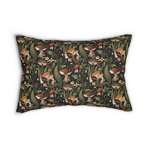 Moody Mushroom Lumbar Pillow 14x20