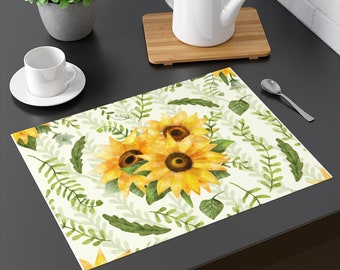 Sunflower Placemat - Fall Thanksgiving Home Decor (Set of 2)