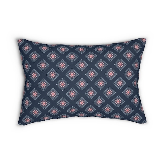 Navy blue hotsell lumbar throw pillows