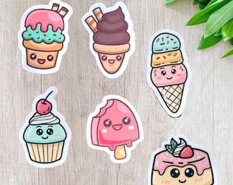 Leuke Ice Cream Dessert Vinyl Sticker Decal Pack