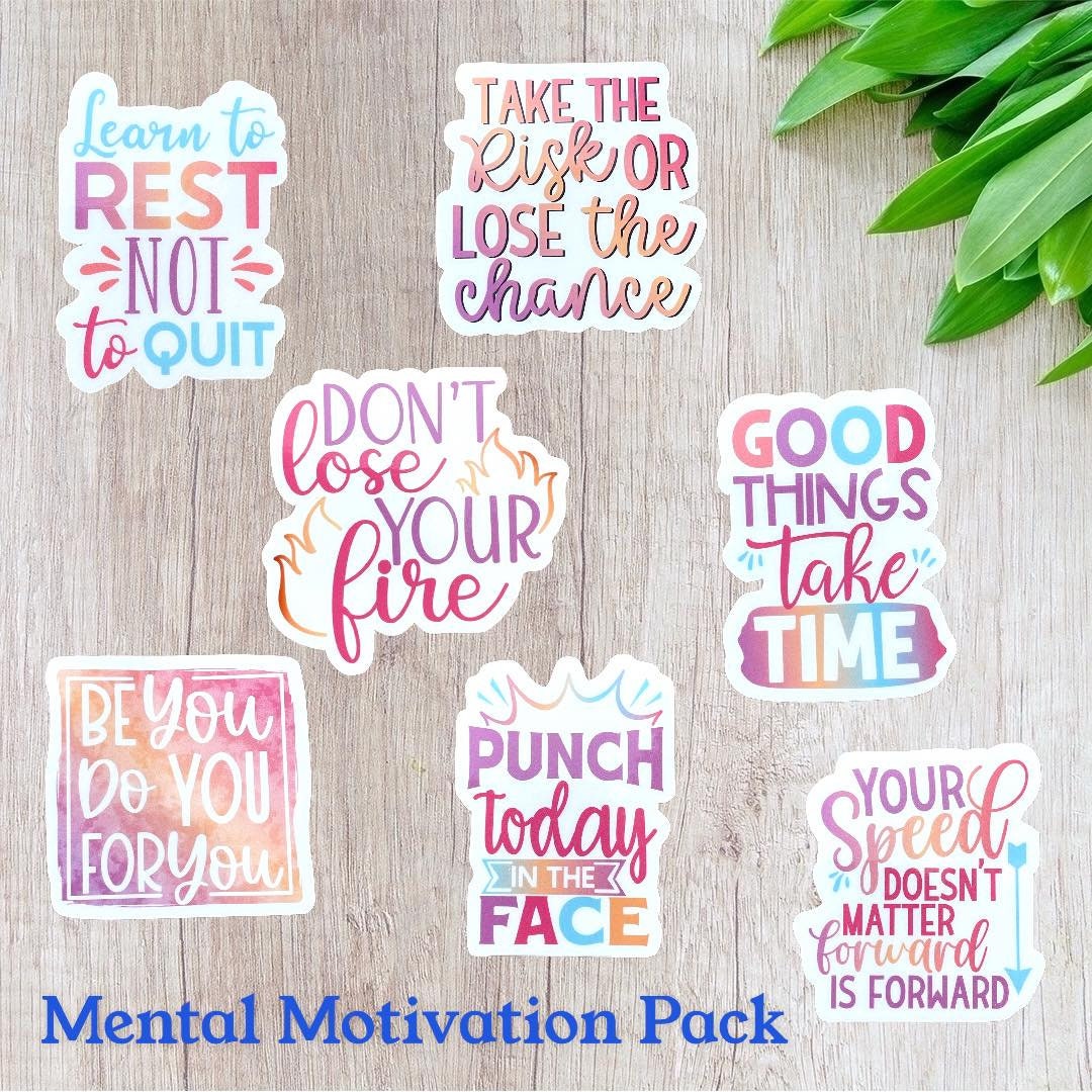 Mental Health Motivational Encouragement Happiness Sticker Vinyl Decal ...