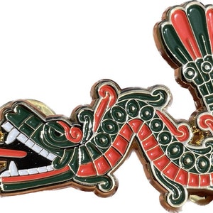Quetzalcoatl Feathered Serpent Pin image 1