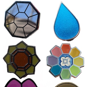 Kanto League Gym Badges Pin Set