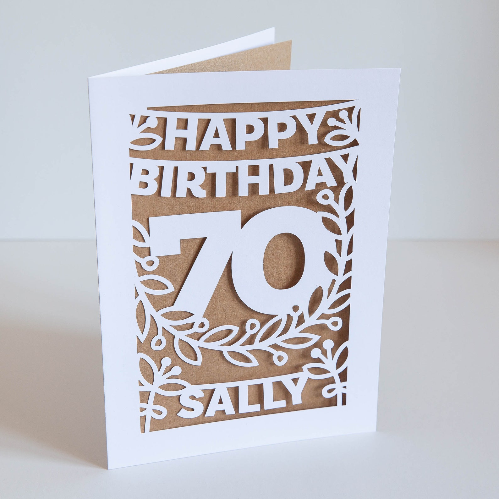 Personalised ANY AGE Birthday Card Papercut Etsy