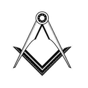 Massone quadrato e compasso vettoriale SVG