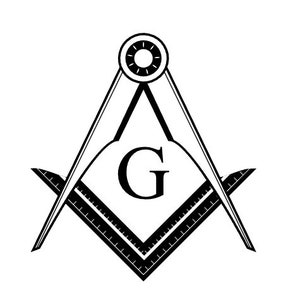 Freemason Square and Compasses Logo Vector Image SVG