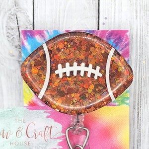 Football Badge Reel, Football Retractable Badge Reel, Nurse Badge Holder, RN Badge Reel, Medical Badge Reel, Football Badge Gift