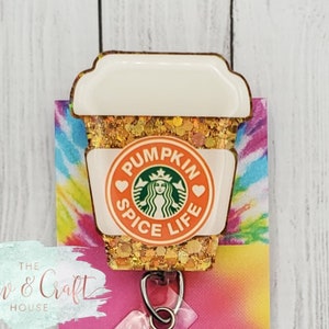 Pumpkin Spice, Pumpkin Spice Life, Starbucks Badge Reel Nurse, Starbucks Badge Holder, Starbucks Badge Clip
