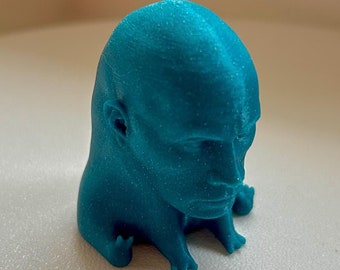 3D Printed Frog with The Rock's Face - Funny and Unique Desk Decor