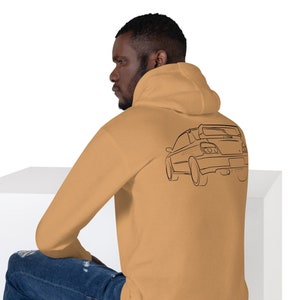 WRX Subaru black | Subie rally drifter | Flat boxer | Impreza WRX STI outline | jdm car lover | Unisex Premium Hoodie